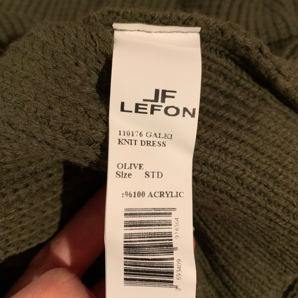 Olive knit sweater dress - Picture 6 of 7